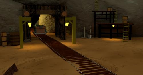 Miners Cave Low Poly preview image
